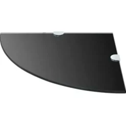 vidaXL - Hoekplank - Zwart - Glas - 25 x 25 cm