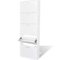 vidaXL - Houten Schoenenkast - Wit - Hout