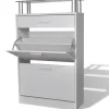 vidaXL - Houten Schoenenkast - Wit - Hout