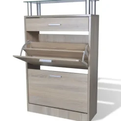 vidaXL - Houten Schoenenkast - Bruin - Hout