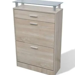 vidaXL - Houten Schoenenkast - Bruin - Hout