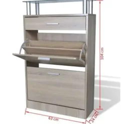 vidaXL - Houten Schoenenkast - Bruin - Hout
