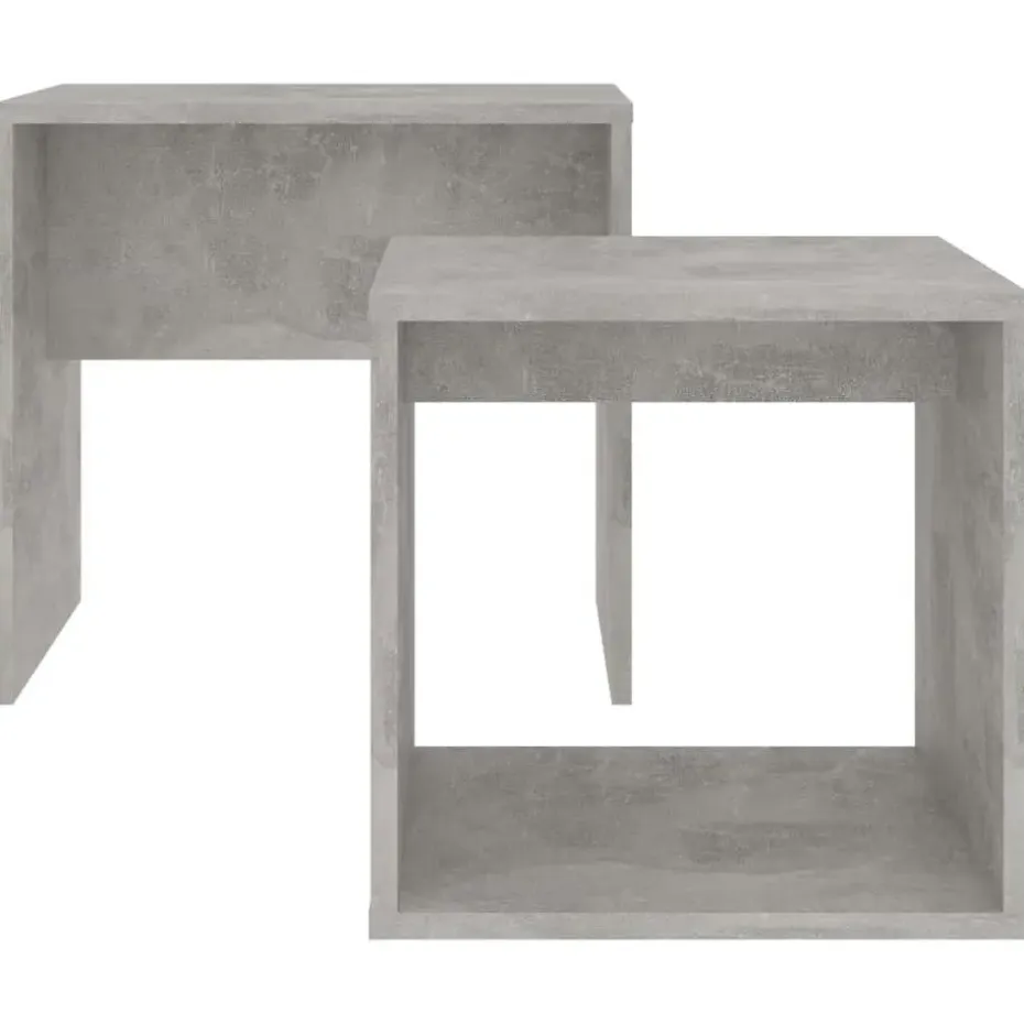 vidaXL - In Elkaar Passend Tafeltje - Grijs - Bewerkt hout