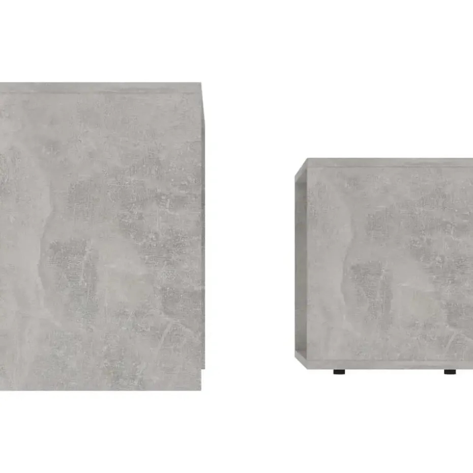 vidaXL - In Elkaar Passend Tafeltje - Grijs - Bewerkt hout