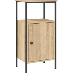 vidaXL - Industrieel Nachtkastjes met deur - Sonoma eiken - 41x31x80 cm - 2 st
