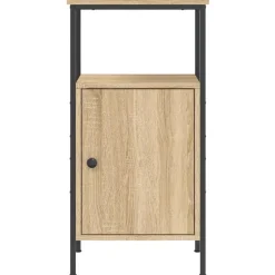 vidaXL - Industrieel Nachtkastjes met deur - Sonoma eiken - 41x31x80 cm - 2 st