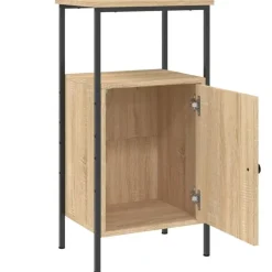 vidaXL - Industrieel Nachtkastjes met deur - Sonoma eiken - 41x31x80 cm - 2 st