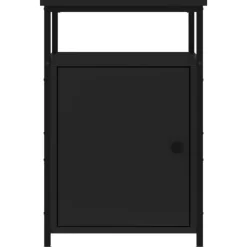 vidaXL - Industrieel Nachtkastjes met deur - Zwart - 40x42x60 cm - Set van 2