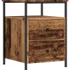vidaXL - Industrieel Nachtkastjes met 2 lades - Oud hout - 44x45x60 cm - 2 st