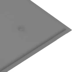 vidaXL - Inklapbaar Tuinbank met grijs kussen - Bamboe - 118x38x45 cm