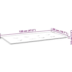 vidaXL - Inklapbaar Tuinbank met grijs kussen - Bamboe - 118x38x45 cm