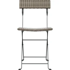vidaXL - Inklapbare Bistrostoel - Grijs - Poly rattan en staal - 2 stuks