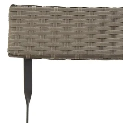 vidaXL - Inklapbare Bistrostoel - Grijs - Poly rattan en staal - 2 stuks