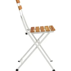 vidaXL - Inklapbare Bistrostoel - Bruin - Acaciahout en staal - 2 stuks