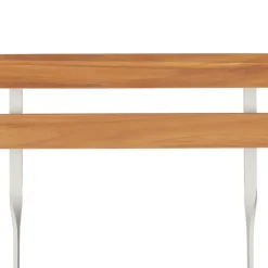 vidaXL - Inklapbare Bistrostoel - Bruin - Acaciahout en staal - 2 stuks