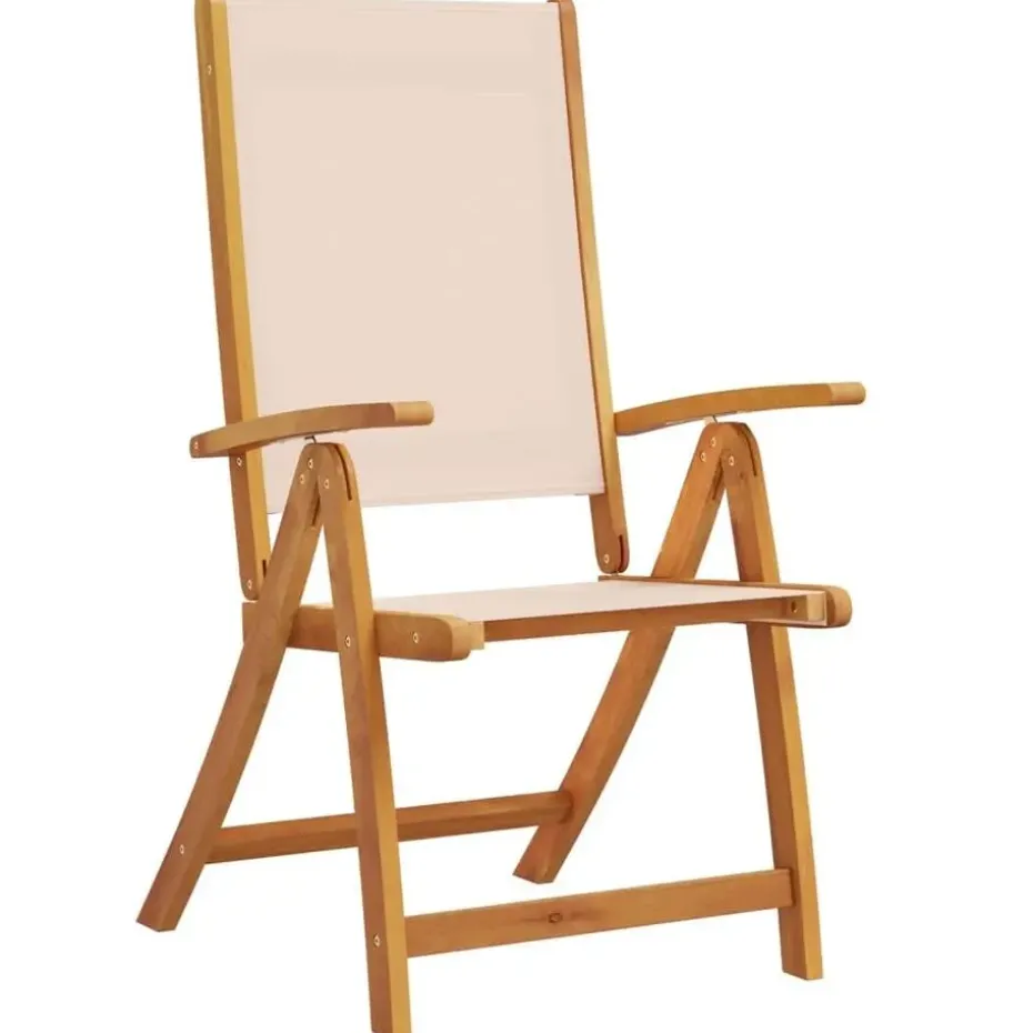 vidaXL - Inklapbare tuinstoelen - Bruin - Acaciahout - 2 stuks