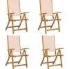 vidaXL - Inklapbare Tuinstoelen - Bruin - Acaciahout - 4 stuks