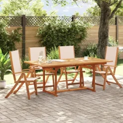 vidaXL - Inklapbare Tuinstoelen - Bruin - Acaciahout - 4 stuks