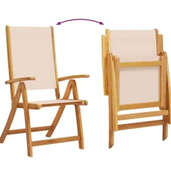 vidaXL - Inklapbare Tuinstoelen - Bruin - Acaciahout - 4 stuks