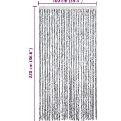 vidaXL - Insectengordijn - Multikleur - Polypropyleen - 100 x 220 cm