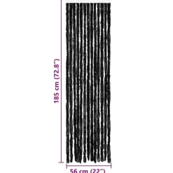 vidaXL - Insectengordijn - Antraciet - Polypropyleen