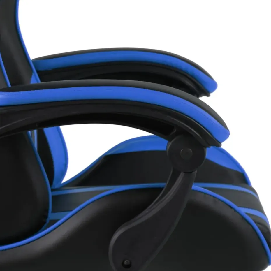 vidaXL - Kantoorstoel - Blauw - Kunstleer