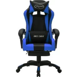 vidaXL - Kantoorstoel - Blauw - Kunstleer