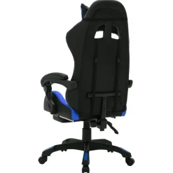 vidaXL - Kantoorstoel - Blauw - Kunstleer