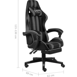 vidaXL - Kantoorstoel - Grijs - Kunstleer