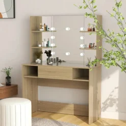 vidaXL - Kaptafel - Bruin - MDF