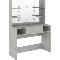 vidaXL - Kaptafel - Grijs - MDF