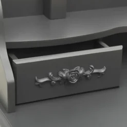 vidaXL - Kaptafel - Grijs - Hout