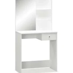 vidaXL - Kaptafel - Wit - Bewerkt hout