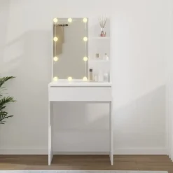 vidaXL - Kaptafel - Wit - Bewerkt hout