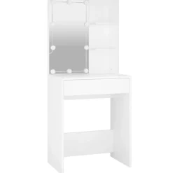 vidaXL - Kaptafel - Wit - Bewerkt hout