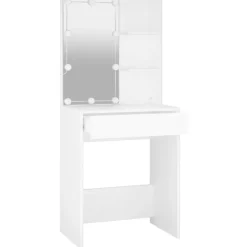 vidaXL - Kaptafel - Wit - Bewerkt hout