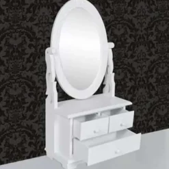 vidaXL - Kaptafel - Wit - Hout