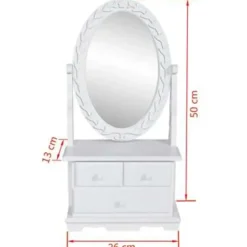 vidaXL - Kaptafel - Wit - Hout
