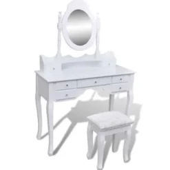 vidaXL - Kaptafel - Wit - Hout