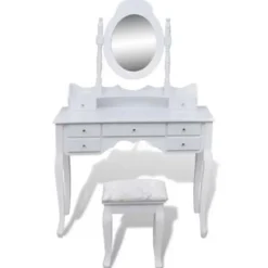 vidaXL - Kaptafel - Wit - Hout