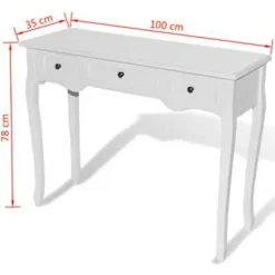 vidaXL - Kaptafel - Wit - Hout
