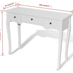 vidaXL - Kaptafel - Wit - Hout