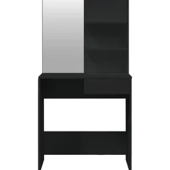 vidaXL - Kaptafel - Zwart - Bewerkt hout