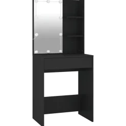 vidaXL - Kaptafel - Zwart - Bewerkt hout