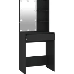 vidaXL - Kaptafel - Zwart - Bewerkt hout