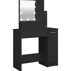 vidaXL - Kaptafel - Zwart - Bewerkt hout