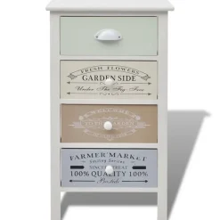 vidaXL - Kast - Wit - Hout - 38 x 28 x 72 cm