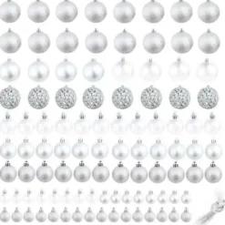 vidaXL - Kerstbal - Zilver - Kunststof - 100 stuks