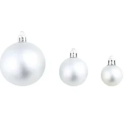 vidaXL - Kerstbal - Zilver - Kunststof - 100 stuks