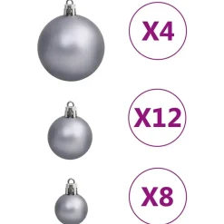 vidaXL - Kerstballenset - Multikleur - Polystyreen